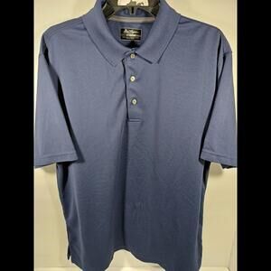 Ben Hogan Performance Polo Men's Size XL Navy Blue Striped Shirt